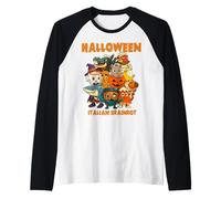 Personajes Italianos Brainrot Temas Halloween Fiesta de Disfraces Camiseta Manga Raglan