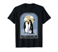 Personajes Kanji japoneses de pingüinos emperador Camiseta