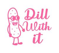 Personajes peculiares de Pickles con ilustraciones de pepinos encurtidos Pegatinas artísticas de vinilo 49.2x57.6cm Impermeable Rosa