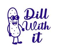 Personajes peculiares de Pickles con ilustraciones de pepinos encurtidos Pegatinas artísticas de vinilo 41x48cm Varios tamaños Azul oscuro