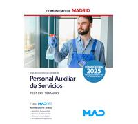 Personal Auxiliar de Servicios (Grupo V, Nivel 1, Área B) de la Comunidad de Madrid. Test del temario
