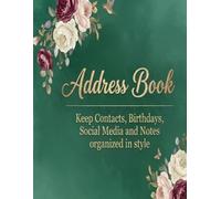 Personal Contact Organizer: A Comprehensive A-Z Logbook for Keeping Track of Family, Friends, and Professional Contacts
