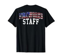 Personal de fuegos artificiales Bandera Americana Varsity 4 de julio en la parte posterior Camiseta