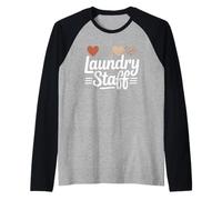 Personal de lavandería Divertido Diciendo Trabajo humorístico Humor Mujeres Hombres Camiseta Manga Raglan