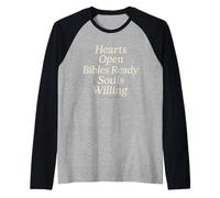 Personal del Campamento bíblico Líder Juvenil VBS Ministry Revival Camiseta Manga Raglan