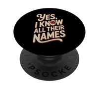 Personal Divertido de la Perrera Husky - Sí, sé Todos Sus Nombres PopSockets PopGrip Adhesivo