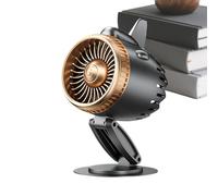 Personal Engine Airplane Desk Fan - 5 Speed USB Rechargeable Fan | 360 Degree Adjustable Foldable Cooling Device | Quiet Portable Table Fans For Office Bedroom Home Camping Hiking Outdoor Use