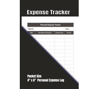 Personal Expense Tracker 4" x 6" | Small Budget Log Book: Money Tracker for Women & Men