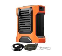 Personal Fan, 4-Speed Wind Blower, Travel Fan with Flashlight, Built-in Power Bank, Compact Cooling Device, for Camping, Work, Summer Hiking, Gym, Beach, Desk, Fishing