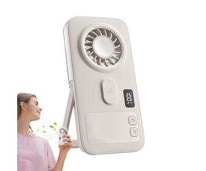 Personal Fan - 6.4×2.2×13.1cm Handheld Fan | Ultra Slim Handheld MistingFan With Digital Display, Quiet Rechargeable Personal Cooler For Home And Office, Mini Water Spray Fanfor Travel And Beach