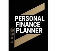 Personal Finance Planner: An Undated Monthly Budget, Expense, Savings, and Debt Tracker | Solid Black Background Cover