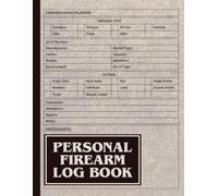 Personal Firearm Log Book: An inventory Record helps gun owners track acquisitions, repairs, and details of firearms. Prioritizing safety, ... Maintaining records tracks a firearm’s.