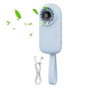 Personal Handheld Fan - USB Rechargeable Air Blower, LED Display Air Cooler