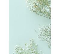 Personal Journal for journal writing Minimal Floral Frame with Pastel Green Background