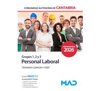 PERSONAL LABORAL GRUPOS 1 2 Y 3 TEMARIO COMUN Y TEST CANTABR
