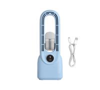 Personal Misting Fan - Bladeless Humidifier Fans with 6 Speed Settings, Type C Rechargeable 1500mAh Quiet Cooling Fan and 7 Color Night Lights for Bedroom Office Dorm Home Beach School