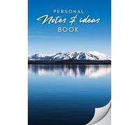 Personal Notes and Ideas Book Lake & Mountain Cover - Paperback Notebook with Lined Pages - 6 x 9 inches/120 pages - Project 101 and Beyond