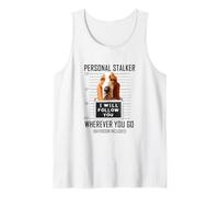Personal Stalker Perro Basset Hound I Will Follow You Camiseta sin Mangas