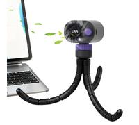 Personal Stroller Fan, 1800mAh Battery Cooler, 2.60x2.72x9.45 Inches Portable Device with LED Display, Adjustable Speed Gear, Compact Rotation Fan with Modern Design, Cooling Aid for Home Office