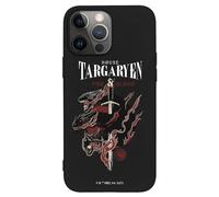 Personalaizer Carcasa Flexible de Color Negro Compatible para iPhone 15 Pro MAX de la casa Targaryen