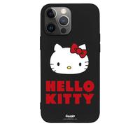 Personalaizer Carcasa Flexible de Color Negro Compatible para iPhone 15 Pro MAX del Logo de Hello Kitty