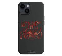 Personalaizer Carcasa Flexible de Color Negro Compatible para iPhone 15 Sangre y Fuego