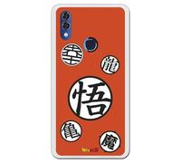 Personalaizer Funda Compatible con Alcatel 5V de Silicona TPU Flexible Transparente con Diseño de Dragon Ball Z - Simbolos