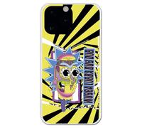Personalaizer Funda Compatible con iPhone 15 Pro MAX - Carcasa Silicona TPU Flexible Transparente con Diseño de Rick y Morty - Rick Wubba Lubba Dub Dub
