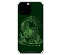 Personalaizer Funda Compatible con iPhone 15 Pro MAX Licencia Oficial Harry Potter de Silicona TPU Flexible Transparente con Diseño Slytherin - Harry Potter