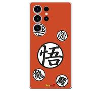Personalaizer Funda Compatible con Samsung Galaxy S24 Ultra de Silicona TPU Flexible Transparente con Diseño de Dragon Ball Z - Simbolos