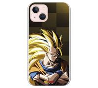 Personalaizer Funda Dragon Ball Z Goku Super Saiyan SS3 para iPhone 15 - Carcasa Silicona TPU Flexible Transparente - Licencia Oficial