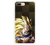Personalaizer Funda Dragon Ball Z Goku Super Saiyan SS3 para iPhone 7 Plus - iPhone 8 Plus - Carcasa Silicona TPU Flexible Transparente - Licencia Oficial
