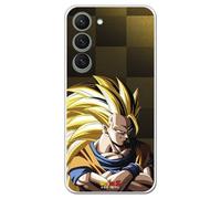 Personalaizer Funda Dragon Ball Z Goku Super Saiyan SS3 para Samsung Galaxy S24 - Carcasa Silicona TPU Flexible Transparente - Licencia Oficial