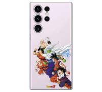 Personalaizer Funda Oficial Compatible con Samsung Galaxy S23 Ultra con diseño de Dragon Ball Z Multipersonajes Goku Piccolo Krillin Ten Shin Han - Carcasa Silicona TPU Flexible Transparente