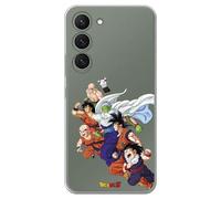 Personalaizer Funda Oficial Compatible con Samsung Galaxy S24 con diseño de Dragon Ball Z Multipersonajes Goku Piccolo Krillin Ten Shin Han - Carcasa Silicona TPU Flexible Transparente