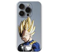 Personalaizer Funda Oficial Dragon Ball Z Vegeta Super Saiyan - Carcasa Silicona TPU Flexible Transparente para iPhone 15 Pro - Diseño Impreso