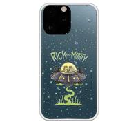 Personalaizer Funda Oficial Rick y Morty UFO - Carcasa para iPhone 15 Pro de Silicona TPU Flexible - Diseño Espacial Transparente
