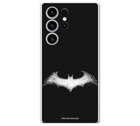 Personalaizer Funda para Samsung Galaxy S24 Ultra - Carcasa de Silicona TPU Flexible Transparente - Diseño Batman Logo Blanco