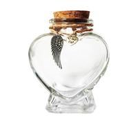 Personalice la botella de recuerdo de pelo de mascota con un colgante de corazón grabado para recordar el contenedor de cenizas de su querida mascota