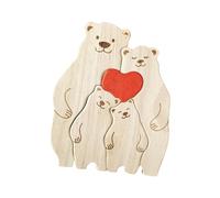 Personalice Rompecabezas de Madera de Animales con Forma de Familia de Osos, decoración del hogar, Regalo pensativo, Oso Encantador, Rompecabezas de Madera, Familia única para día de la