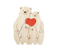 Personalice Rompecabezas de Madera de la Familia del Oso Forma Animal Decoración del hogar Mamá Papá Cumpleaños Precioso Oso Rompecabezas de Madera Familia única para Día de la Madre Día del