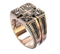 Personalidad de la Moda Estampado Cruzado Anillo de tungsteno Cristianos Punk Anillo de Regalo