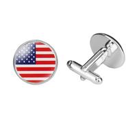 Personalidad Gemelos De La Bandera De Estados Unidos Para Hombres Patrón De Países De América Del Norte Traje Camisa Gemelos Botón, Accesorios Regalo De Joyería De Boda Para Novio De Negocio