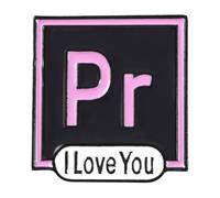 Personalidad ordenador icono puntero metal esmalte insignia PS AI Toolbar reloj de arena flecha teclado tendencia aparato, Normal, Metal no precioso