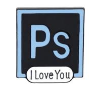 Personalidad ordenador icono puntero metal esmalte insignia PS AI Toolbar reloj de arena flecha teclado tendencia aparato, Normal, Metal no precioso