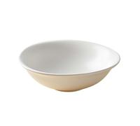 Personalidad simple de los platos de yogur de cerámica bajo vidriado, 1 cuenco triangular de 7 pulgadas, blanco mate