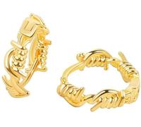 Personalidad Street Wear Lady Minimalista Hoop Eariing Fashion Design Ear Buckle Twist Hoop Pendientes Mujer anudados (Oro) Durability