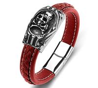 Personalised Gifts Bangle Men's Bracelets for Men Skull Pledge Bangle Bracelet Stainless Steel with Magnetic Clasp