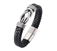 Personalised Gifts Bracelet Men's Punk Bracelet Men's Dog Men's Bracelet Engraved Wrist Chain Stainless Steel with Magnetic Clasp