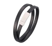Personalised Gifts Bracelets Man, Bracelet Men's Woven Bracelets Men's Engraving Bracelet Stainless Steel with Magnetic Clasp